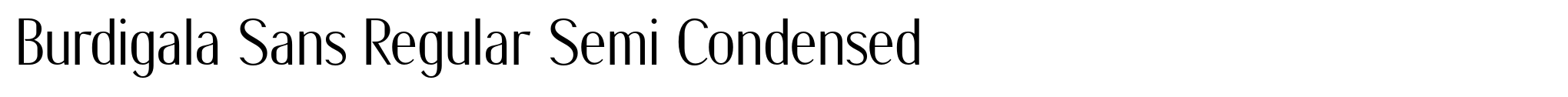 Burdigala Sans Regular Semi Condensed image